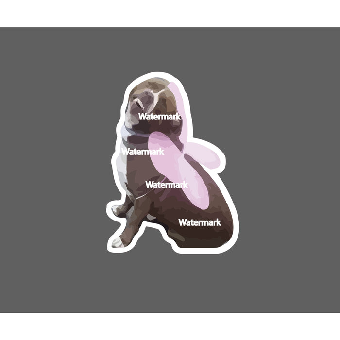 Dog Smile Sticker Butterfly