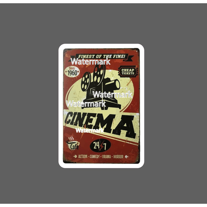 Cinema Sticker Movies Retro