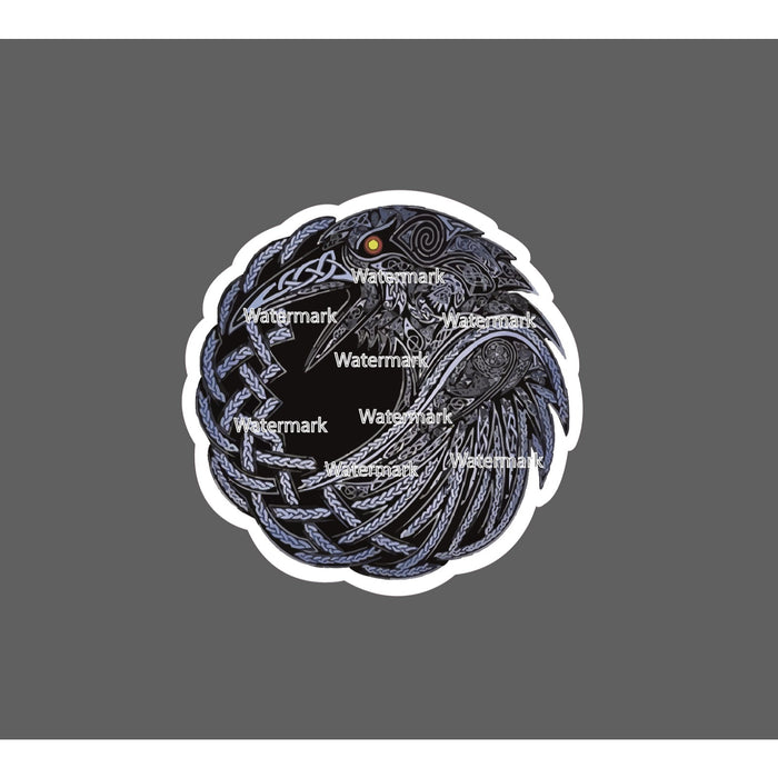 Raven Sticker Nordic Viking