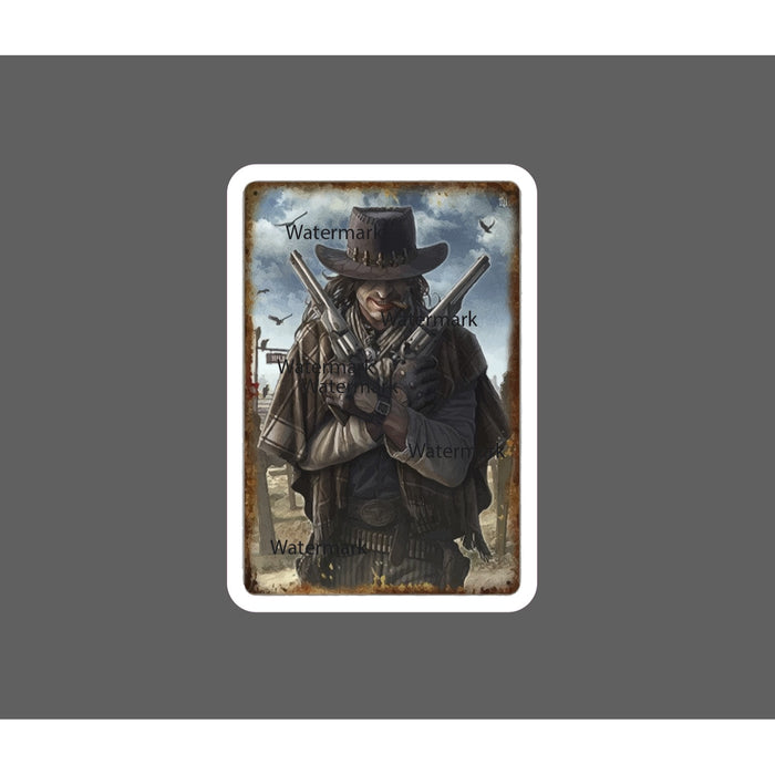 Outlaw Sticker Old West Revolvers NEW