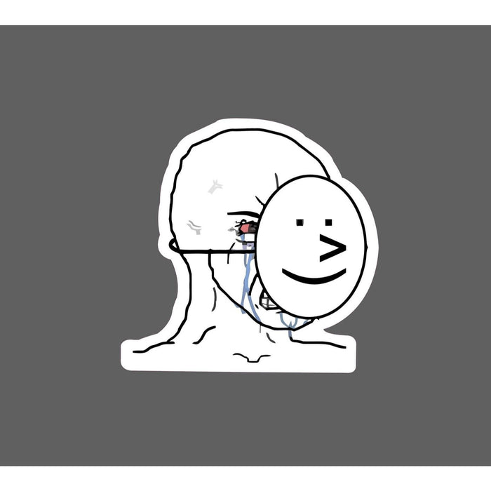 Raging Meme Sticker Mask