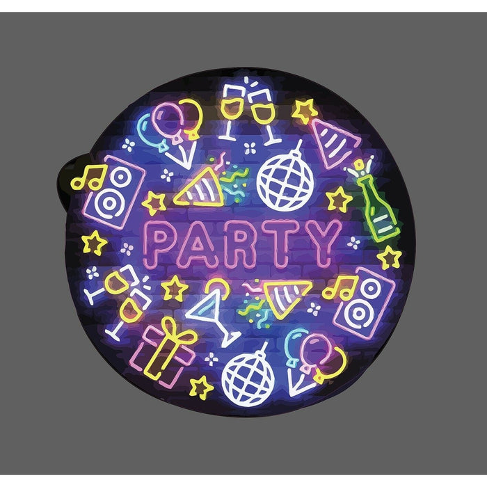 Party Sticker Neon Drinks Music