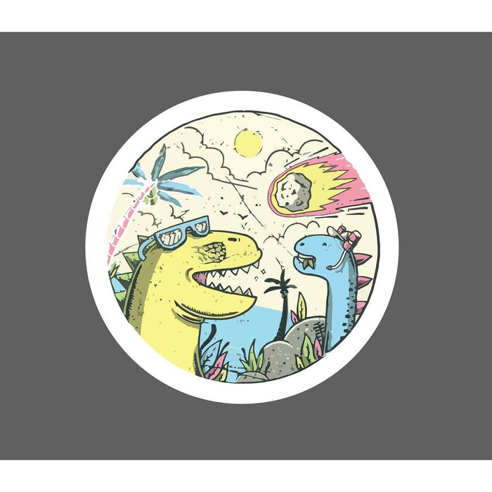 Dinosaur Asteroid Sticker