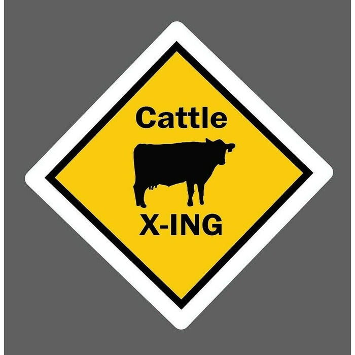 Cattle Crossing Sticker XING