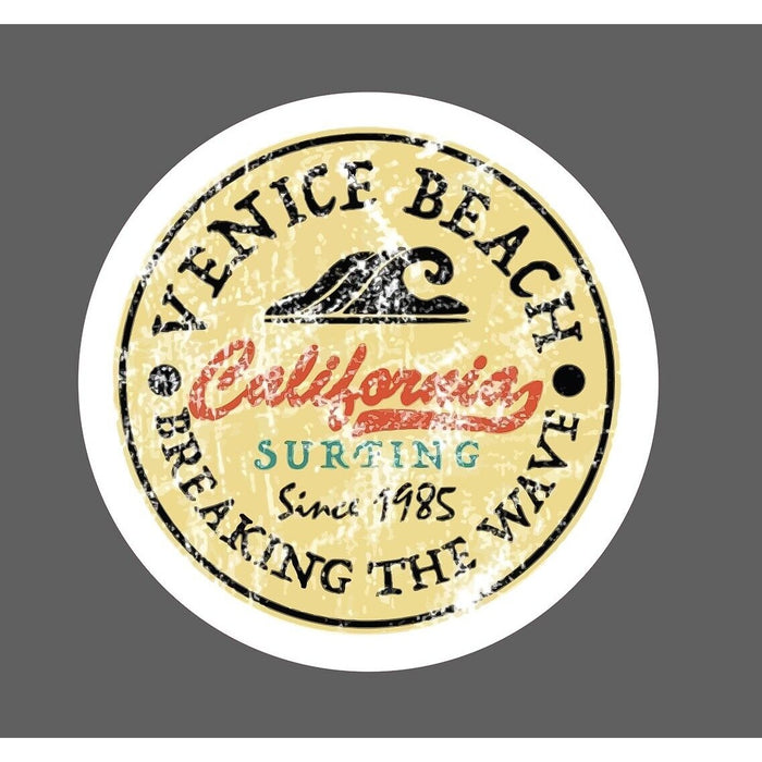Venice Beach Surf Sticker Retro