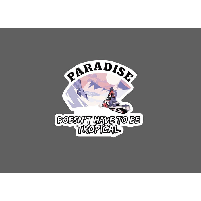 Paradise Sticker Snow Mobile Winter