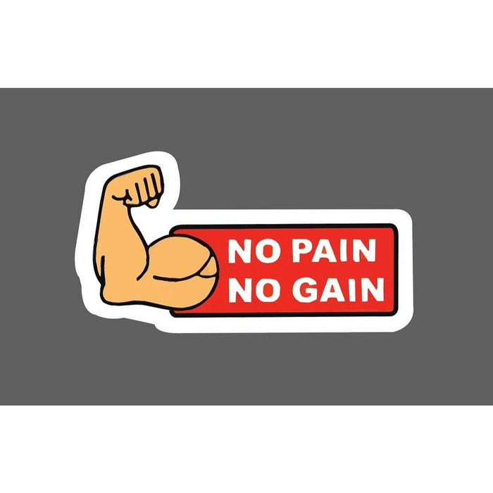 No Pain No Gain Sticker Flexing