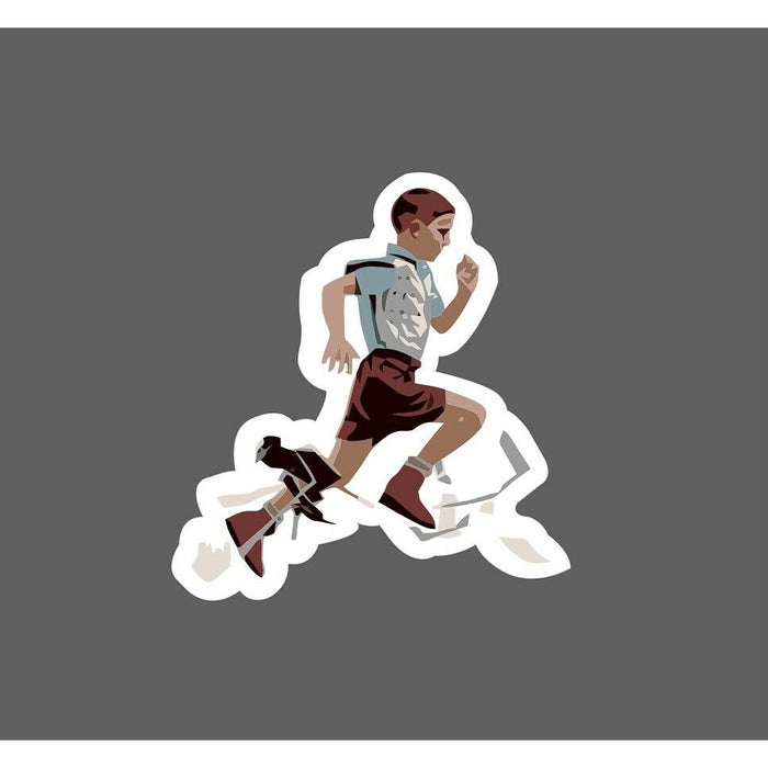 Forrest Running Sticker Kid