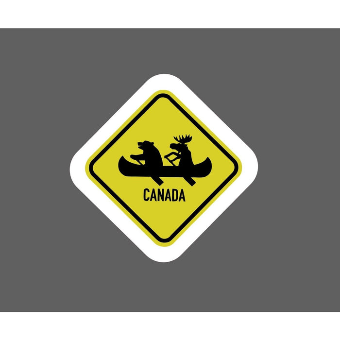 Canada Sticker Moose Bear Canoe