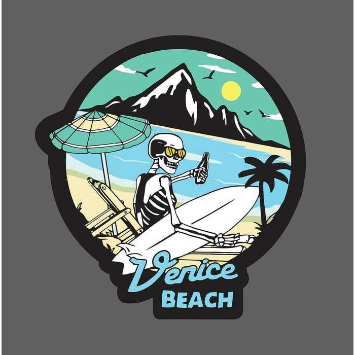 Venice Beach Sticker Skeleton