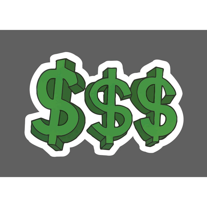 Dollar Signs Sticker Money Green