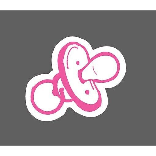 Pink Pacifier Sticker Baby