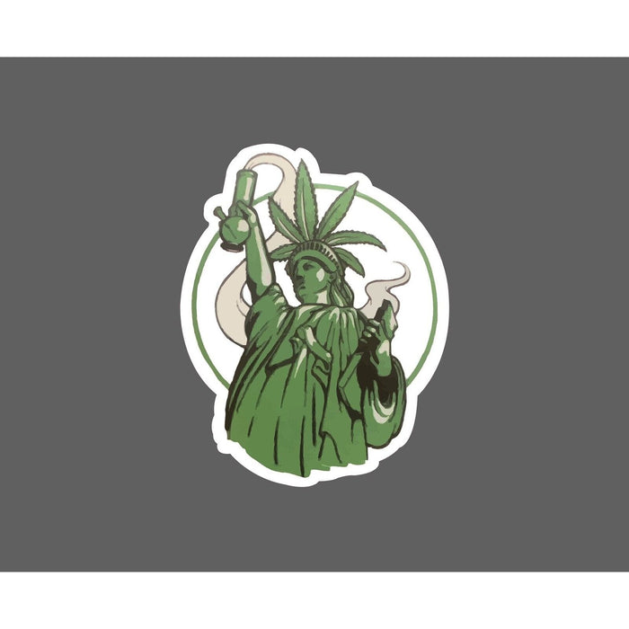 Statue Of Liberty Bong Sticker 420