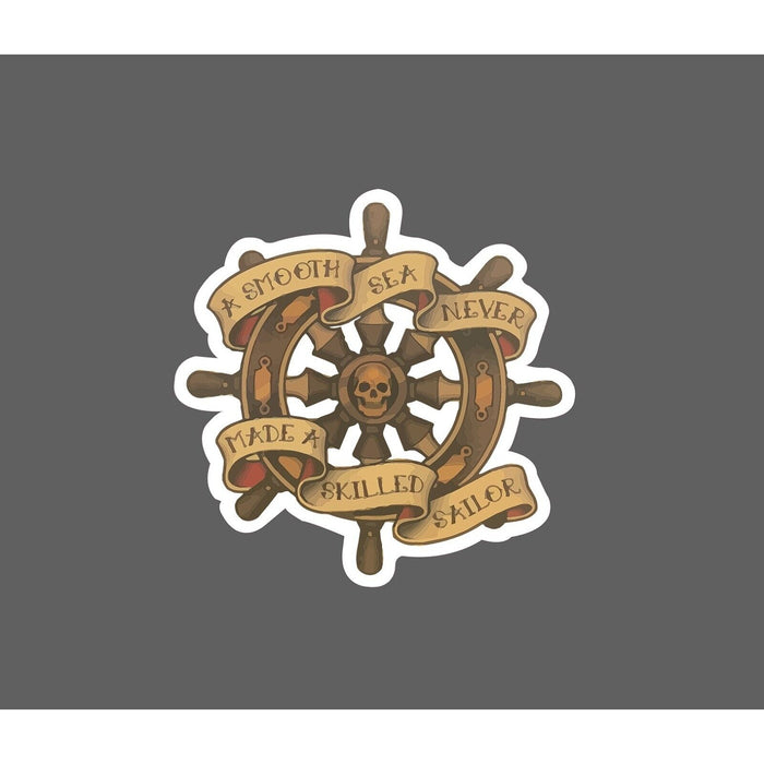 Skilled Sailor Sticker No Smooth Sea