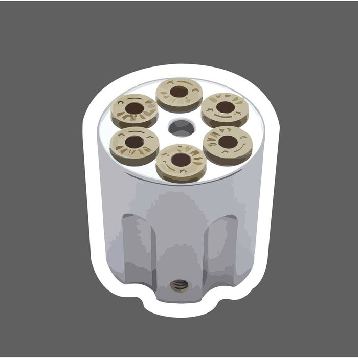 Revolver Cylinder Sticker 6 Shooter