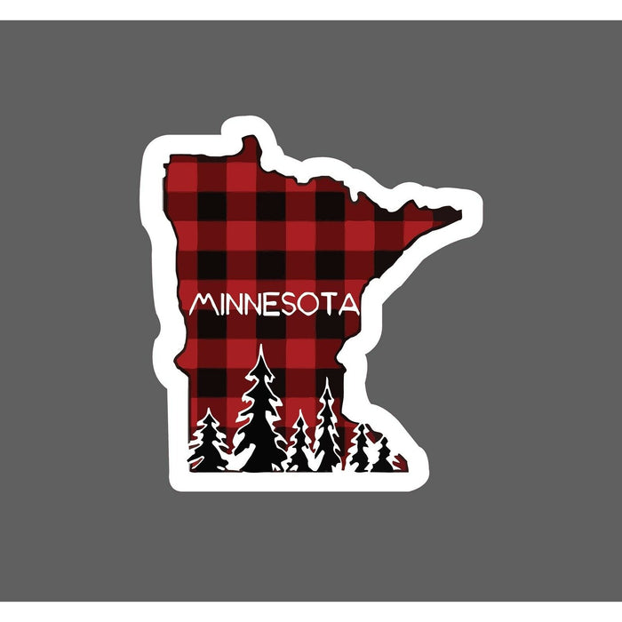 Minnesota Sticker Plaid Flannel
