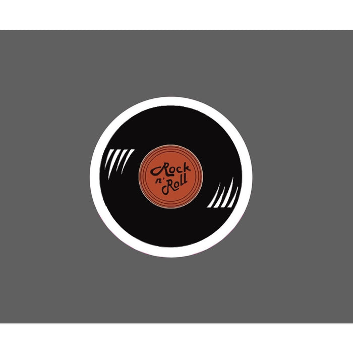 Rock N Roll Sticker Record Music