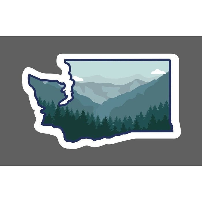 Washington Sticker State Nature Mountains