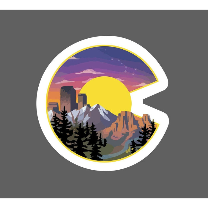 Colorado Sticker City Mountains