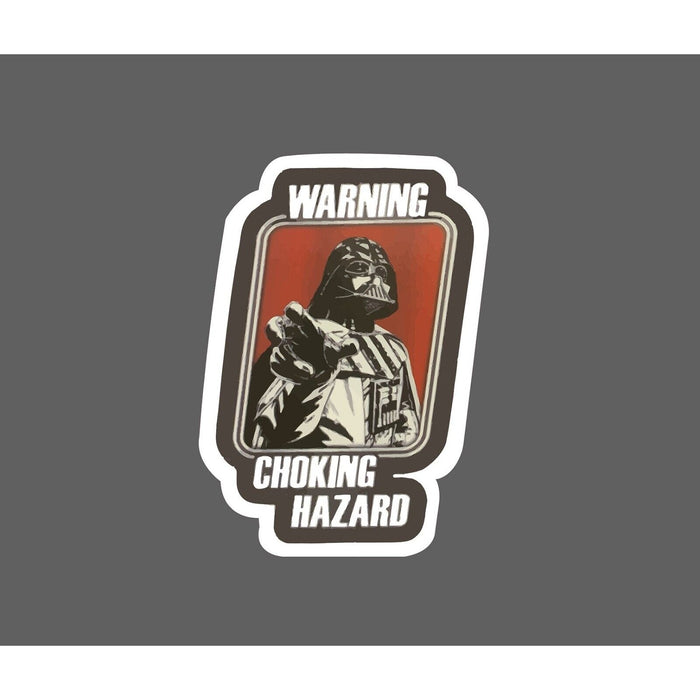 Warning Choking Hazard Sticker Darth Vader