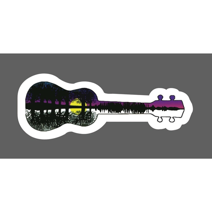 Guitar Sticker Sunset Nature