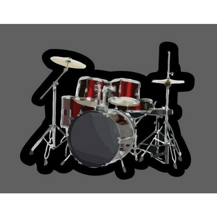 Drum Set Sticker Music Rock