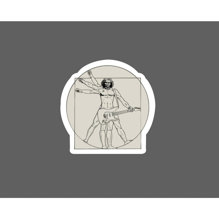 Vitruvian Man Sticker Guitar Music