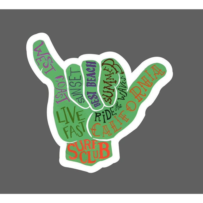 Hang Loose Sticker Cali Surf Club