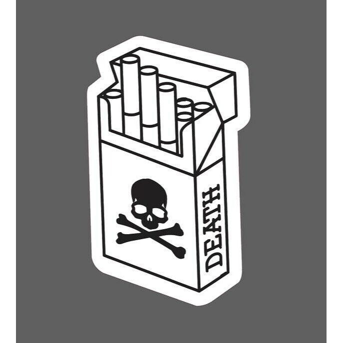 Cigarette Sticker Death Skull