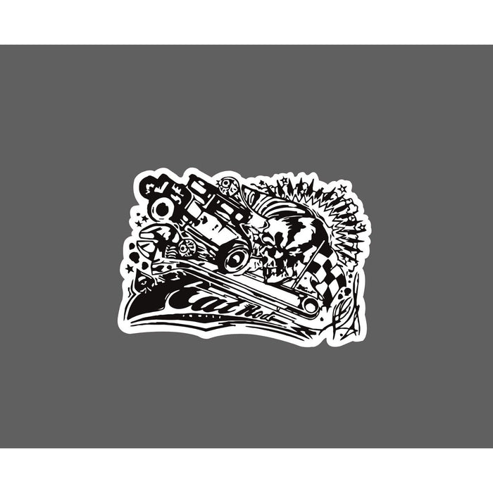 Rat Rod Sticker Mohawk Hot Rod