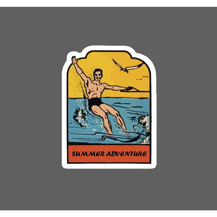 Summer Adventure Sticker Retro
