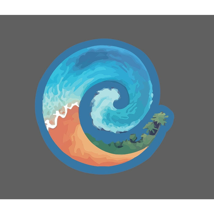 Ocean Swirl Sticker Beach