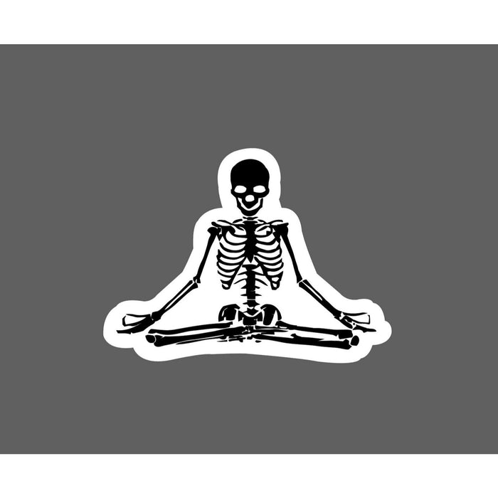 Skeleton Meditating Sticker Ohm