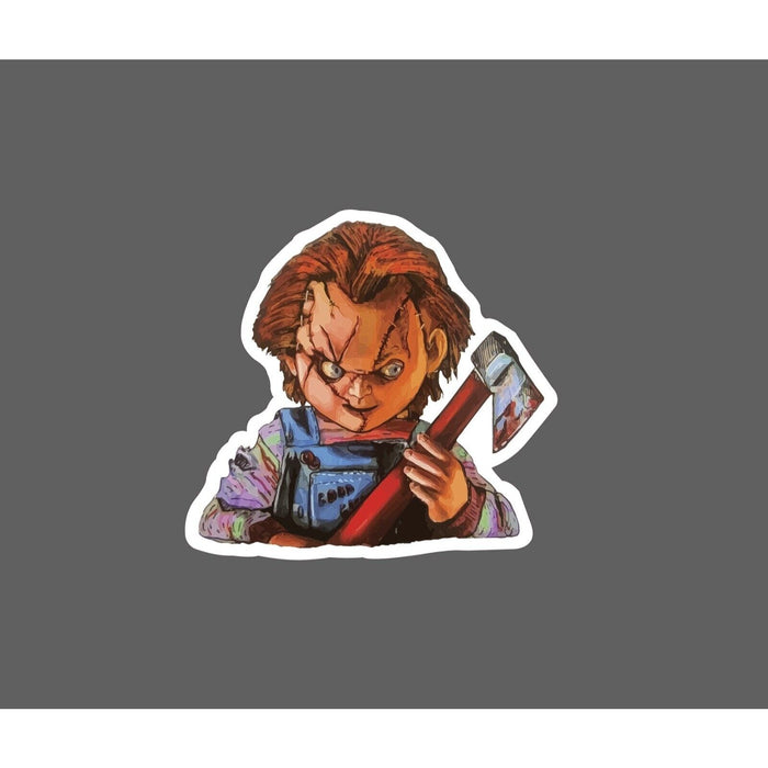 Chuckie Sticker Axe Murder Horror
