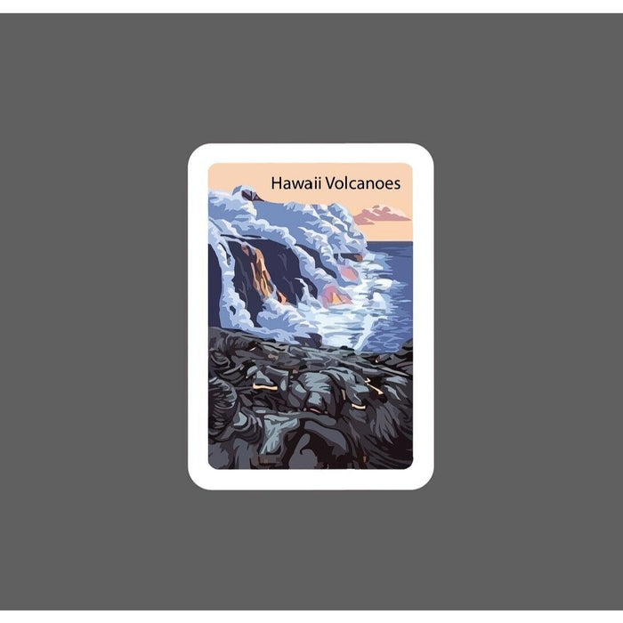 Hawaii Volcanoes Sticker Lava