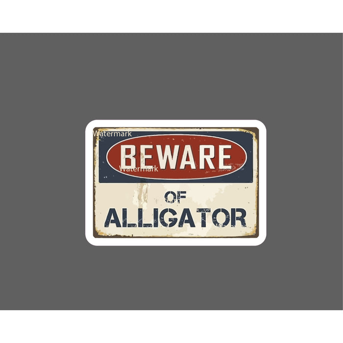 Beware Alligator Sticker Swamp Caution NEW