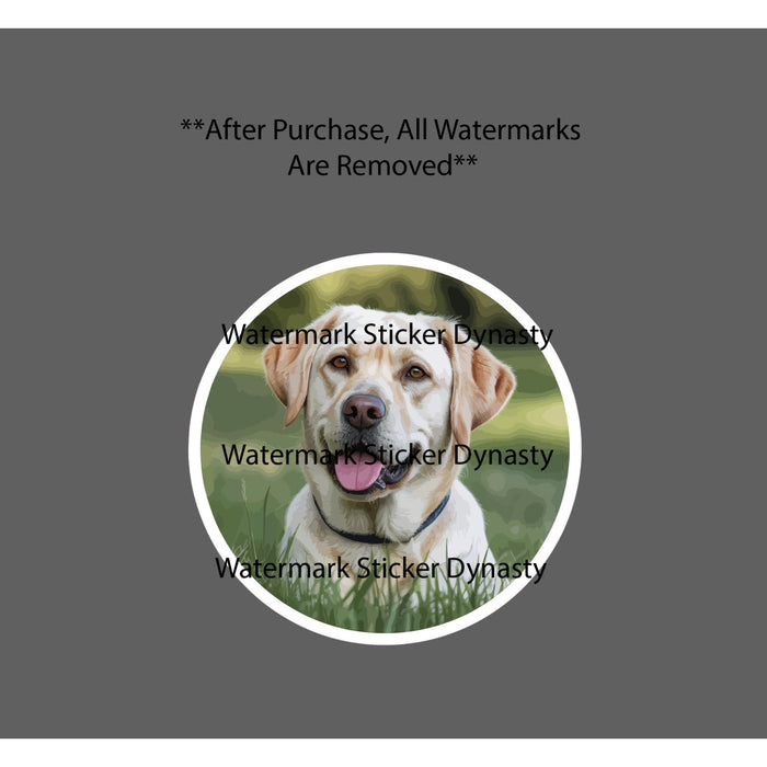 Yellow Lab Sticker Waterproof Decal Labrador Animal Pet Family Friend Gift NEW