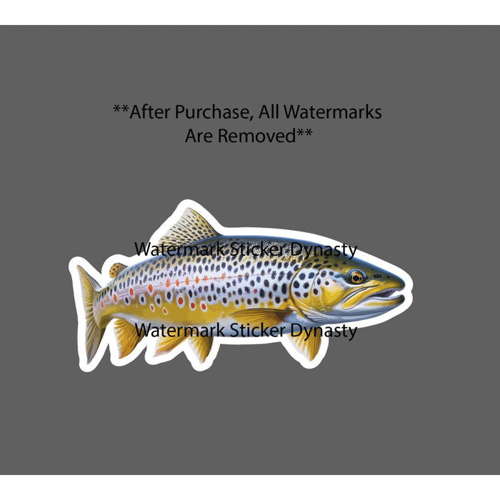 Brown Trout Sticker Fish Outdoor Wildlife Nature Gift Waterproof NEW