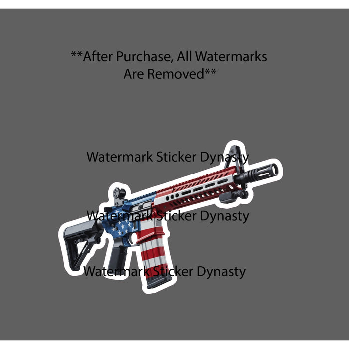 AR-15 Sticker Waterproof Decal American Flag USA Patriotic 2A Gift NEW