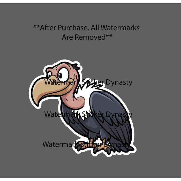 Vulture Sticker Waterproof Decal Bird Animal Scavenger Wildlife Cartoon Gift NEW