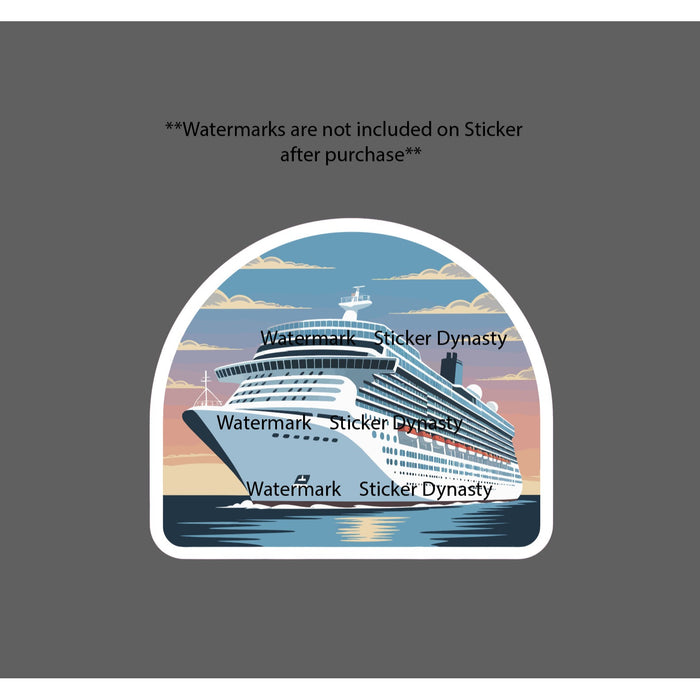 Cruise Ship Sticker Waterproof Decal Ocean Beach Travel Vacation Gift NEW