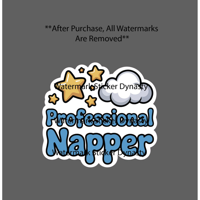 Professional Napper Sticker Waterproof Decal Dreams Sleeping Bed Funny Gift NEW