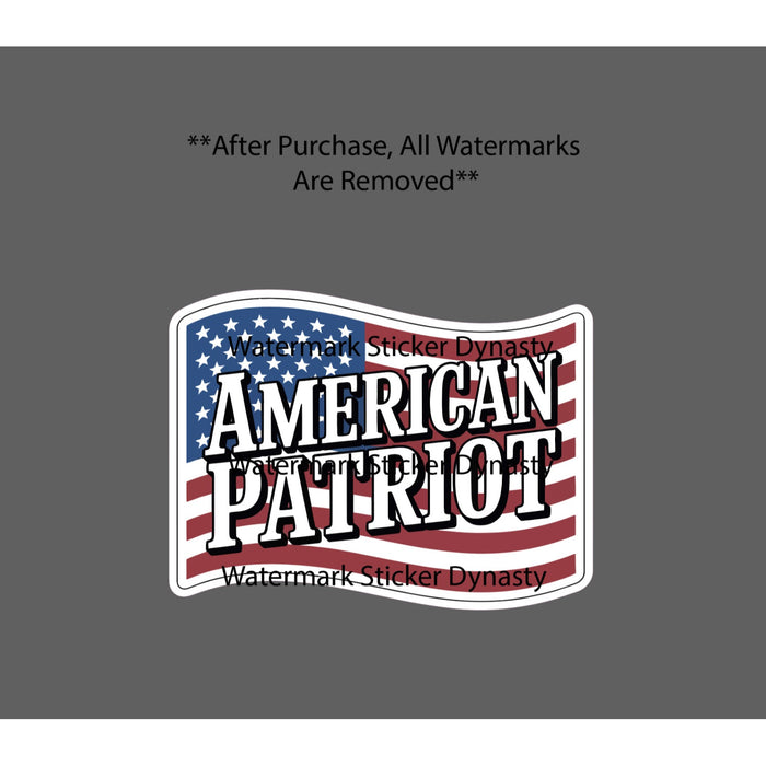 American Patriot Sticker Waterproof Decal USA Flag Patriotic Gift NEW