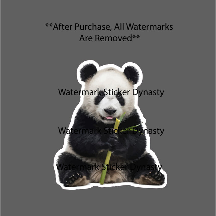 Baby Panda Sticker Waterproof Decal Bear Animal Wildlife Wild Cute Gift NEW
