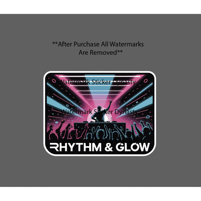 EDM Sticker Waterproof Decal Rhythm Glow Party Rave Music Club Lights Gift NEW