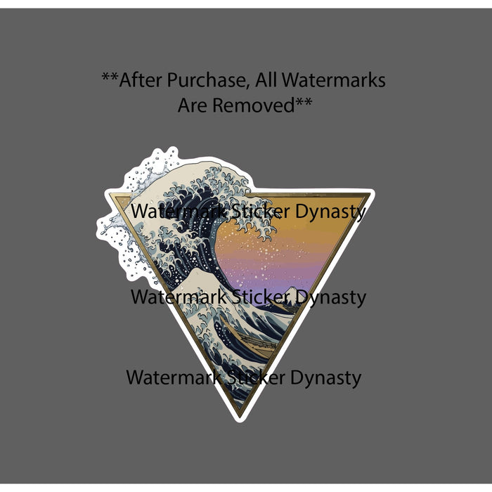 Ocean Wave Sticker Waterproof Decal Beach Tropical Surf Outdoor Travel Gift NEW