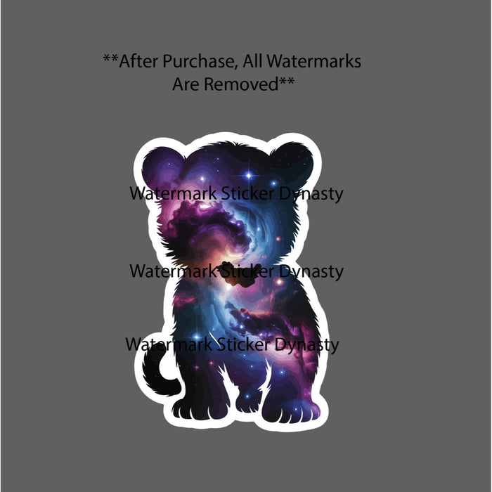 Tiger Cub Sticker Waterproof Decal Galaxy Space Baby Big Cat Child Gift NEW