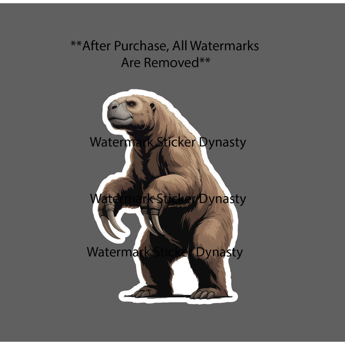 Giant Ground Sloth Sticker Waterproof Decal Animal Extinct Gift NEW