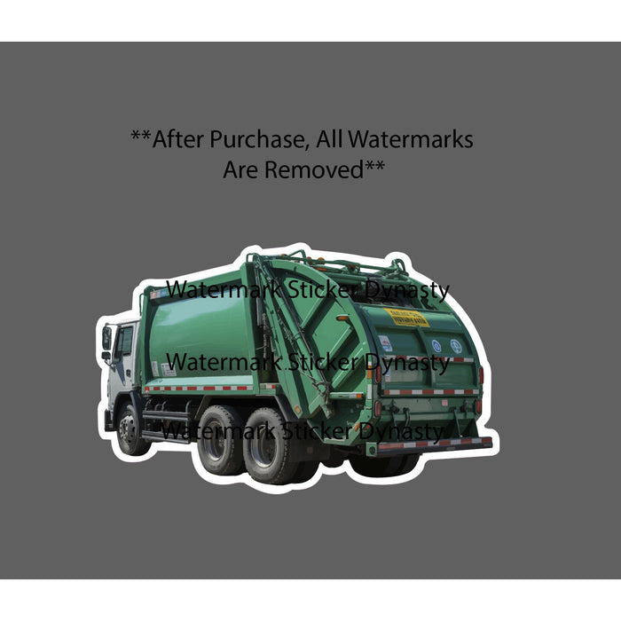 Garbage Truck Sticker Waterproof Decal Waste Management Trash Service Gift NEW