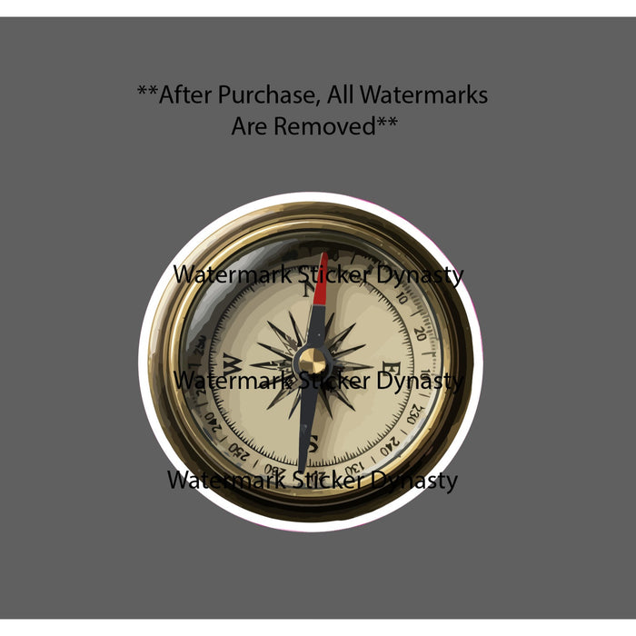 Compass Sticker Waterproof Decal Outdoor Travel Retro Vintage Sailor Gift NEW